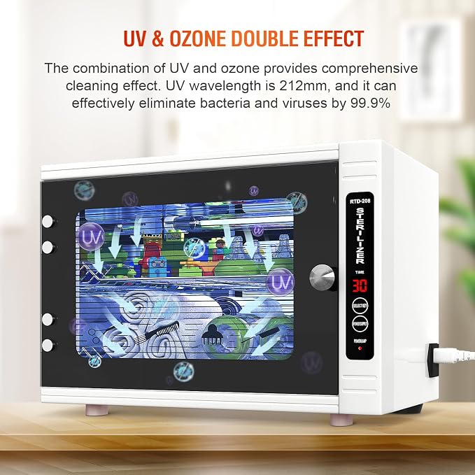 UV Sanitizer Cabinet. UV Light Sanitizer Box with Timer Setting, Suitable for Cleaning of Various Items