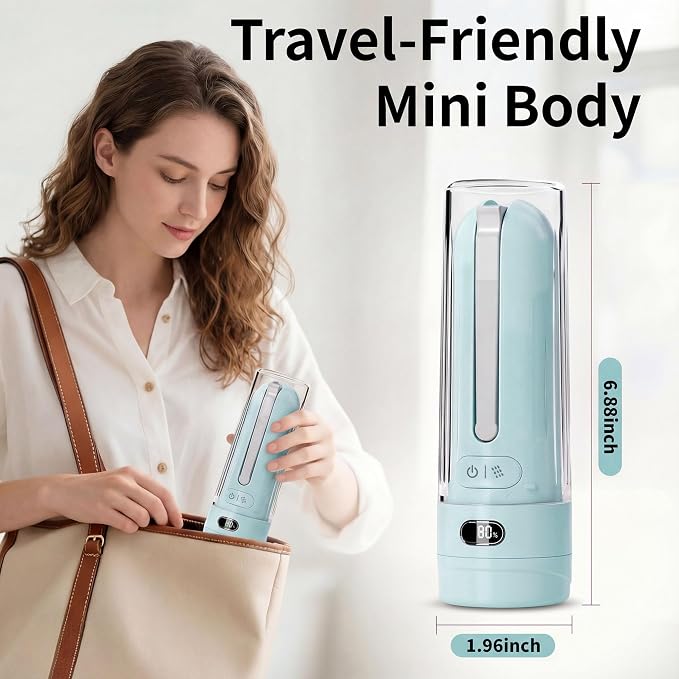 Portable Bidet for Travel, Personal Hygiene Sprayer Bottle for Women Men, Mobile Bidet Portable for Toilet,Electric Handheld High-Pressure Foldable USB-C Battery-Powered (Blue)