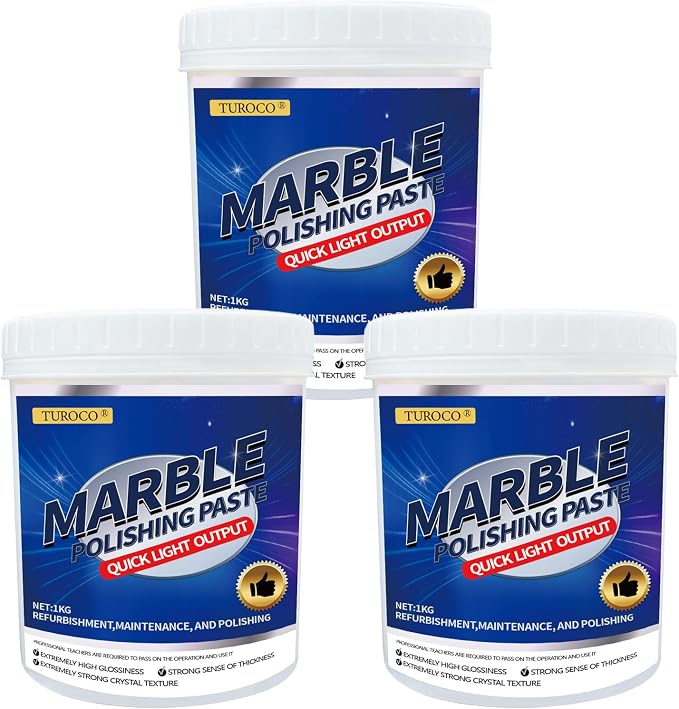 Marble Polishing Paste, Polishing Compound – Quartz Cleaner Countertop, Granite Cleaner & Marble Sealer and Protector,Polishing kit For Marble Countertops, Floors, Walls 2.2LB