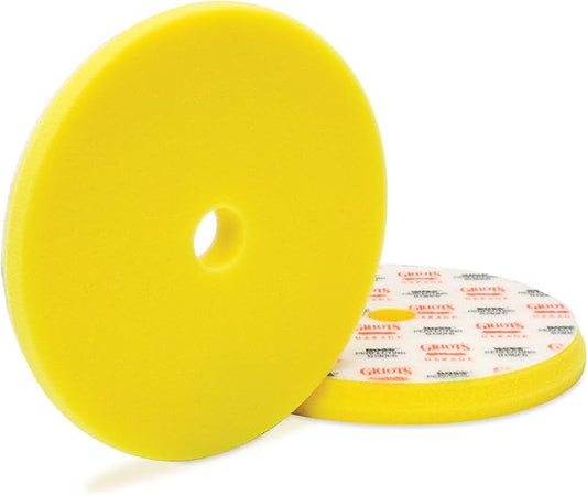 Griot's Garage 6.5” Perfecting Foam Pads for Car Polishing and Detailing, Buffing Pads for Paint Correction, Polishing, and Waxing, Yellow, Set of 2