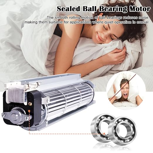 Hiorucet GA3650A GA3700 GA3650 GA3750A BK BKT Fireplace Blower Fan Kit for Desa Tech, FMI, Vanguard, Vexar, Astria Fireplace. Replacment Fireplace Blower Kit for Comfort Flame, Comfort Glow.