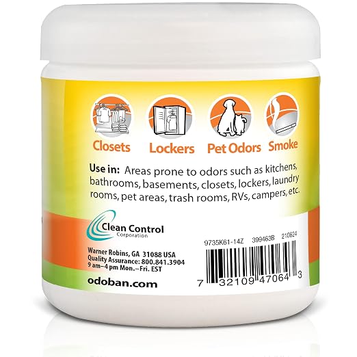 OdoBan Solid Odor Absorber Eliminator for Home and Small Spaces, Citrus Scent, 14 Ounces Each, 3-Pack Pet Solutions No Rinse Neutral pH Floor Cleaner Concentrate, 2-Pack, 1 Gallon Each