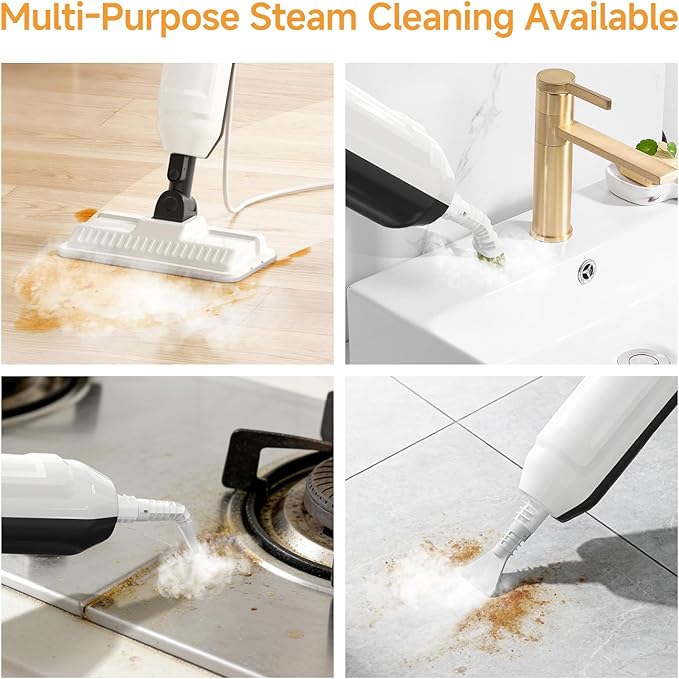 3 Pack Replacement Accessories for All-in-1 Steam Mop & Detachable Handheld Cleaner, Compatible Steam Mop XR01, Scraping Tool, Angled Nozzle, Detail Brush