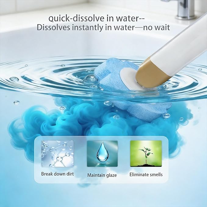 Disposable Toilet Brush with 48 Refill Heads and Holder– Includes Storage Caddy&Toilet Bowl Wand, Wall-Mount Scrubbing Toilet Brush Bathroom Cleaning Kit (1 Wand+48 Refills)