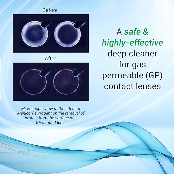 Menicon Progent Biweekly Contact Lens Cleaner - Removes Protein (7 Treatments)