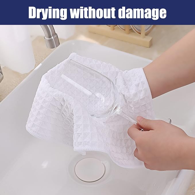 Homaxy Kitchen Towels Set, 12 x 12 inches, Set of 6 Bulk Ultra Soft Absorbent Dish Towels for Washing Dishes and Extra Large Bamboo Cutting Board for Kitchen, 18 x12.5 Wood XL Cutting Board