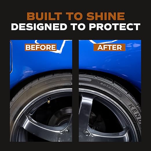 Tire & Trim Conditioner (16 fl. oz) – Water-Based Non-Sling Shine & Protectant for Rubber & Plastic, Restores Faded Surfaces, Eco-Friendly, Made in USA, Professional Grade