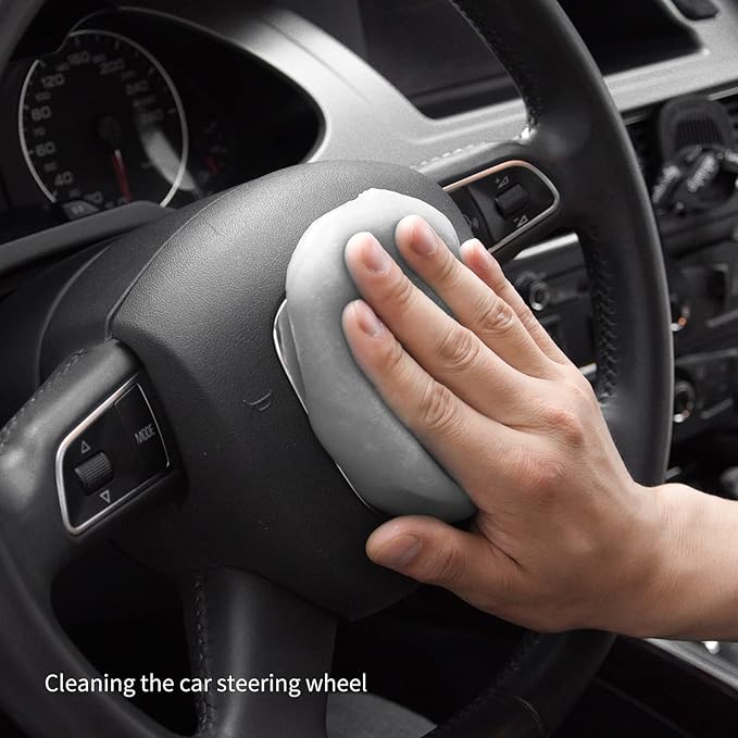 CLICK CLEAN Cleaning Kit, 1 x Cleaning Gel for Car Interior and Keyboard, 1 X Cleaning Mist, 1 X Cleaning Gel, 1 Microfiber Cloth and 1 Glass Wipe Included