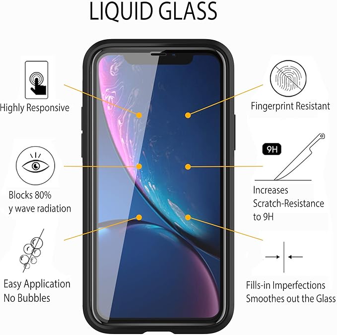 ProofTech Liquid Glass Screen Protector with $350 Screen Repair Coverage Scratch Resistant Wipe On Invisible Protection for All Phones Tablets Smart Watches - Universal