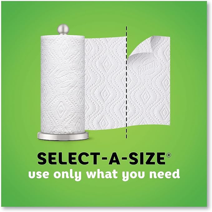 Bounty - Paper Towels - Select-A-Size Paper Towels - 2-Ply - Paper - 19.49" x 15" x 22.64" - Paper - 22.64" x 19.49" x 15" - White
