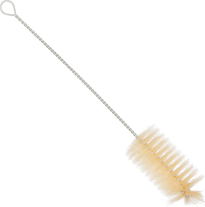 Redecker Pig Bristle Baby Bottle Brush with Flexible Wire Handle, Set of 2, 16-Inches, Made in Germany