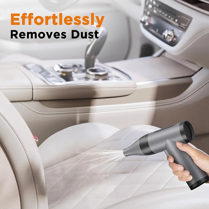 AddAcc 20000mAh Rechargeable Camping Fan + Compressed Air Duster, 30 Gear Stepless Speed, 70000 RPM Super Power Turbo Fan