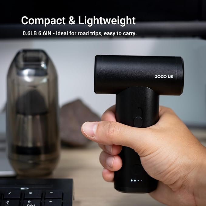 Upgraded Full Metal Air Duster and Vacuum Cleaner 8-in1, 110 000 RPM, 4000mAh, Quick Charge Cordless Blower for Keyboard-Office-Home-Electronic-Inflator