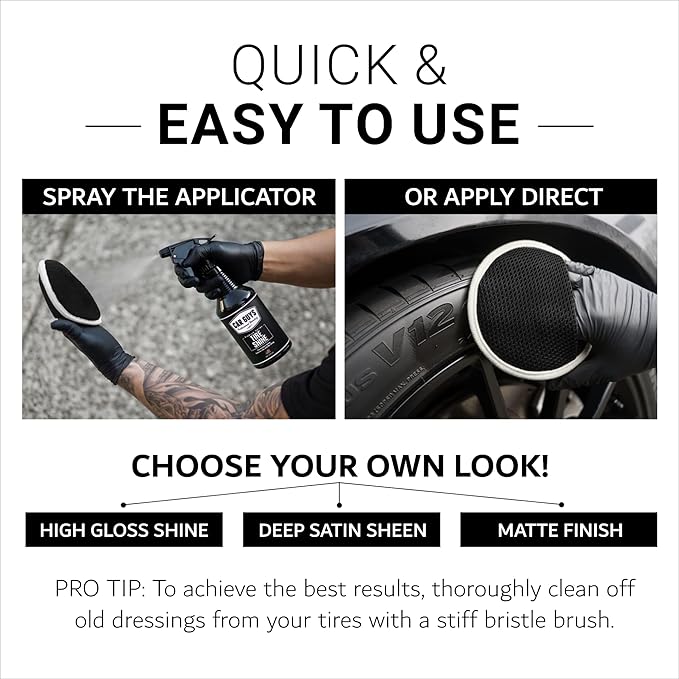CAR GUYS Car Detailing Kit | Plastic Restorer 8 Oz & Tire Shine 18 Oz