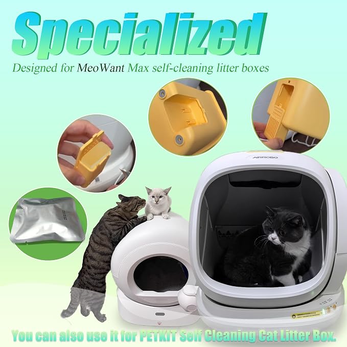 PurifyLogix 12 PCS Odor Remover for MeoWant Self-Cleaning Cat Litter Box | Cat Toilet Odor Control Deodorant Gel for MeoWant Automatic Litter Box, Litter Deodorizer