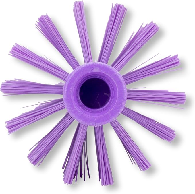 SPARTA Industrial Tank Brush Head Pipe Brush Head, Drain Brush with 3/4" Thread Hole (Handle Not Included) for Commercial Use, Plastic, 4 x 7.1 Inches, Purple - (Pack of 1)