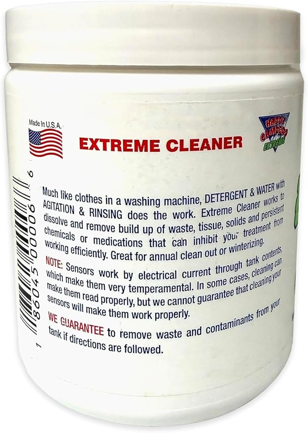 Happy Campers RV Black Tank Cleaner - Powerful Sensor & RV Holding Tank Cleaner, Removes Grease, Stubborn Odors, Mineral Deposits, Films & Build-Up, Tank Reset Solution