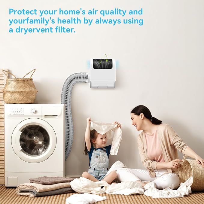 3-in-1 Indoor Dryer Vent - Indoor Dryer Vent kit for Water Drawer System and Electric Clothes Dryers, with High Strength Non-Woven Filter Cotton Doesn't Leak Lint, Dust, for Electric Clothes Dryers