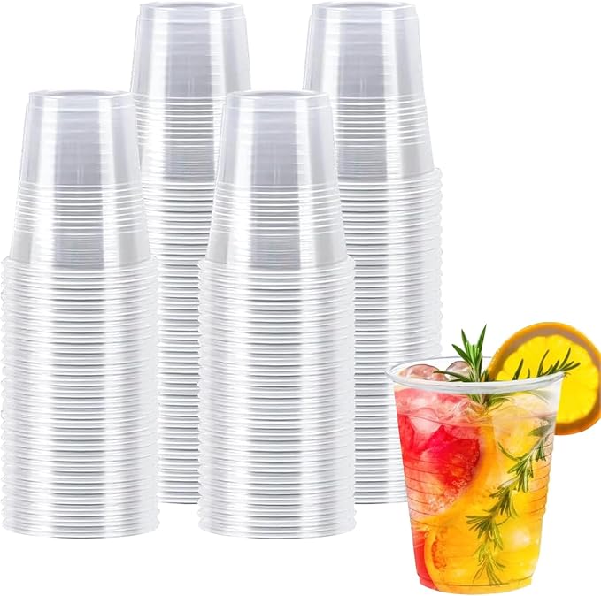 BYSNOW 5 oz Clear Plastic Cups, 100 Count Disposable Cups for Party PP Small Plastic Cups for Party, Cold Coffee, Soda, Juice