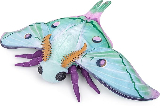 Luna Moth Plush Toy, Giant Luna Moth Stuffed Animals 26in, Realistic Soft Big Moth Plushie Model Toy, Unique Plush Gift Collection for Kids