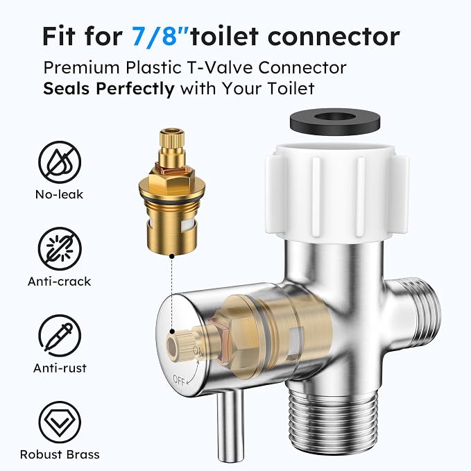 Arofa Handheld Bidet Sprayer for Toilet - 2 Pack Bidets Faucet for Existing Toilets Cloth Diaper Jet Sprayer, Stainless Steel Muslim Shower with Bidet Hose for Feminine Wash