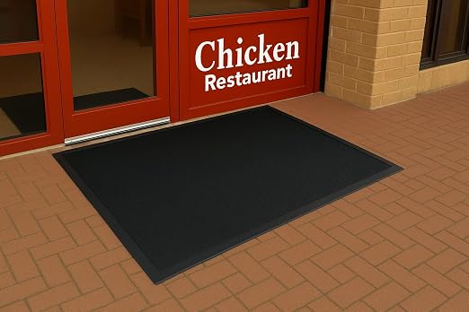 Guardian - MLL14030500 Clean Step Scraper Outdoor Floor Mat, Natural Rubber, 3'x5', Black, Ideal for any outside entryway, Scrapes Shoes Clean of Dirt and Grime