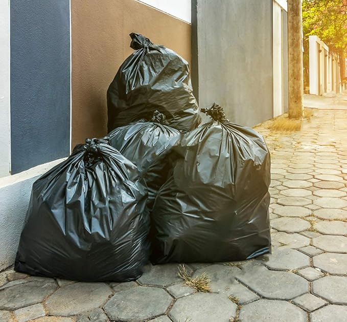 Tasker 65 Gallon Trash Bags for Toter, (Value-Pack 32 Count w/Ties) Heavy Duty Extra Large Garbage Bags for 64-65 Gallon Outdoor Trash Cans, Yard Waste and Lawn Debris