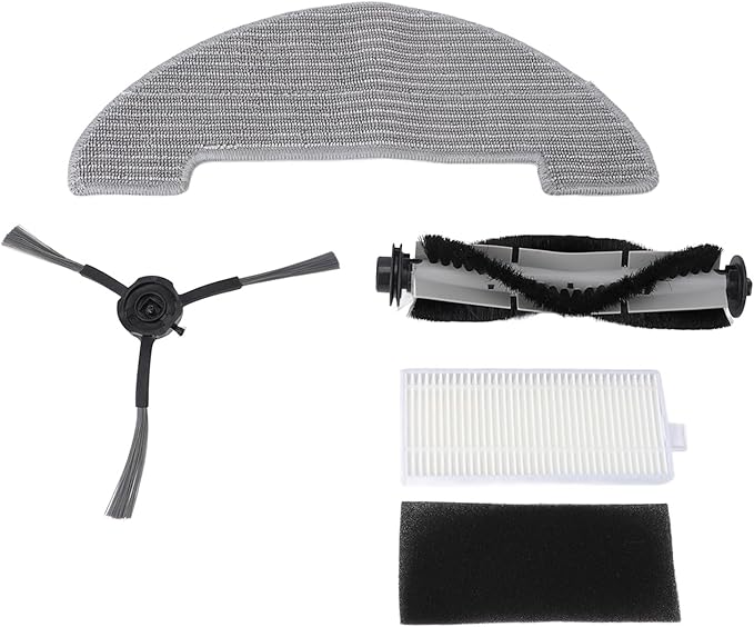 Robot Vacuum Cleaner Replacement Accessories for Nimble T7 T8, Including Main Brush Side Brush Filter Mop Cloth Set