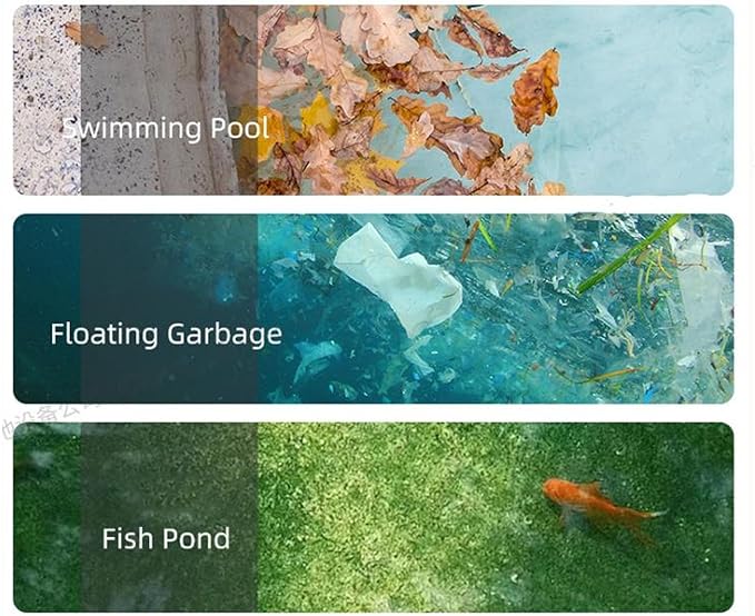 Pool Skimmer Net, Pool Hand Leaf Skimmer Net with Fine Mesh Net Bag, Aluminum Frame Pool Leaf Rake Fine Mesh Frame Net, Fast Debris Pickup Removal