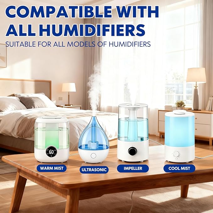 All-Purpose Humidifier Cleaner - Fits Ultrasonic/Evaporative/Warm/Cool Mist, Removes Scale/Odors, Safe for Home/Nursery