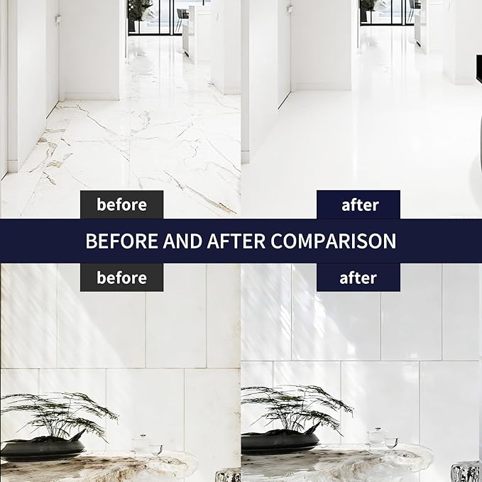 Waterbased Tile Paint and Tile Refinishing Kit 16.0 Fl Oz (white)，Bathtub Bathroom wall, Easy of Usecountertop sink Paint Resurfacing Sink Tub waterproof Kitchen Countertop, Low Odor No Toxic