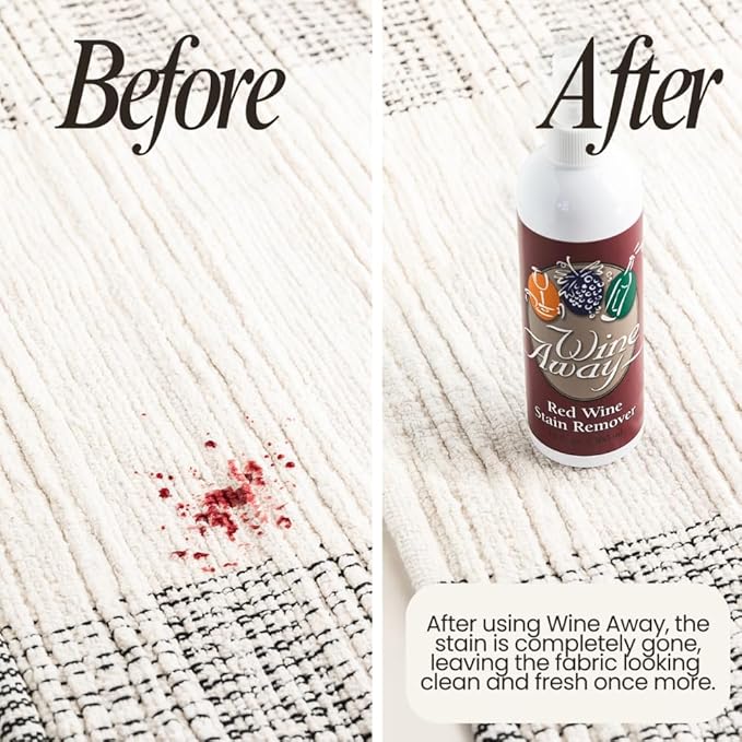 Wine Away Red Wine Stain Remover, 12oz - Removes Wine Spots, Perfect Fabric Upholstery & Carpet Cleaner Spray Solution, Spray on Stain Wash & Resolve Laundry to Vanish Stain, Citrus Scent (Pack of 2)