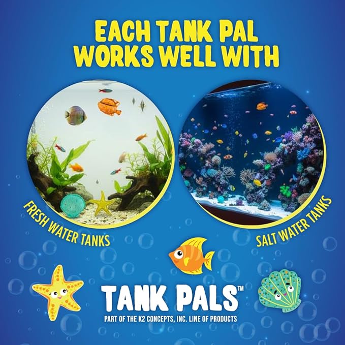 Clarence the Clarifier Fish - 6 pk, Purple - Aquarium Treatment, Clear Cloudy Fresh-Saltwater, Fish-Plant Safe, 10gal Tank Maintenance Each