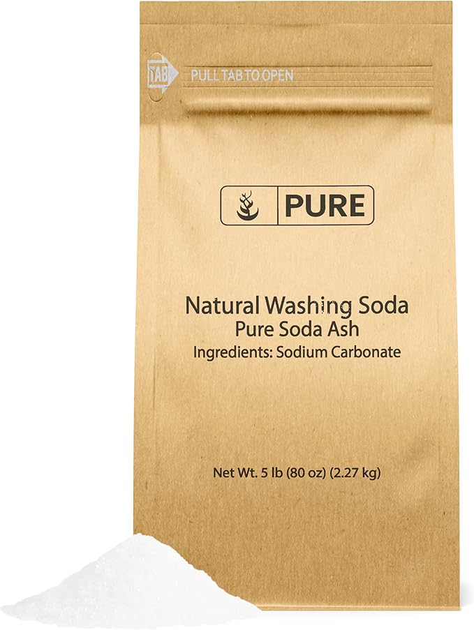 Pure Original Ingredients Baking Soda & Washing Soda Bundle (5lb), Fine Powder, Cleaning, Cooking & Baking
