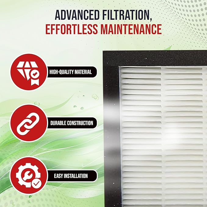 MP Maresh Products WK17001QPC HEPA Filter Replacement for Oreck V35729 Air Purifier - For Dust, and Particles, Premium HEPA Filter, Durable Design, Easy to Install - White 1-Pack