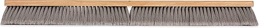SPARTA Flo-Pac Plastic Flagged Sweep, Floor Broom for Cleaning, 36 Inches, Gray, (Pack of 6)