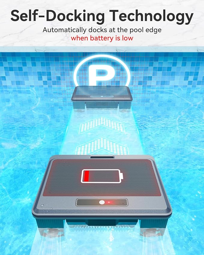 (2026 New) WAVIO Solar Powered Robotic Pool Skimmer Surface Cleaner with APP Support Dual Charging Options Smart Obstacle Avoidance 24/7 Continuous Cleaning Ideal for Above Ground Pools
