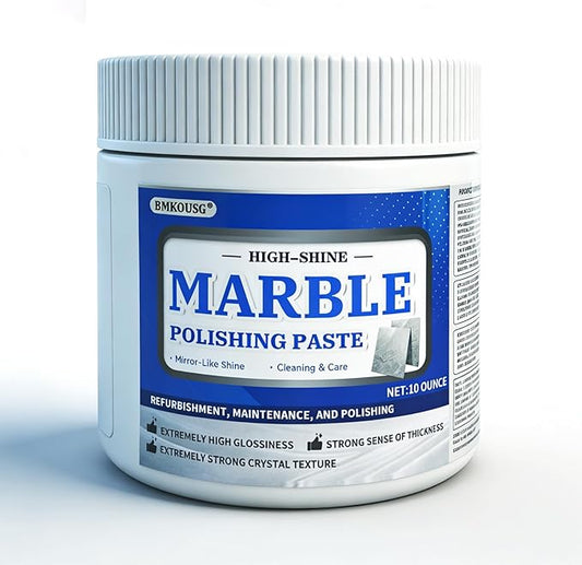 Marble Polishing Paste, Granite Cleaner Countertop, Marble Polish - Professional Polish Compound for Granite, Marble, Quartz & Stone | Restores Shine, Removes Scratches & Etch (10.OZ)