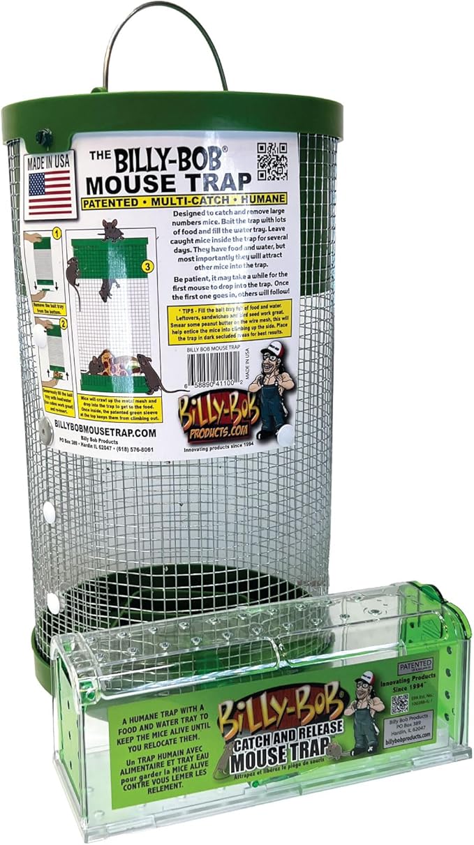 Billy Bob Humane Indoor/Outdoor Catch and Release Mouse Trap Bundle