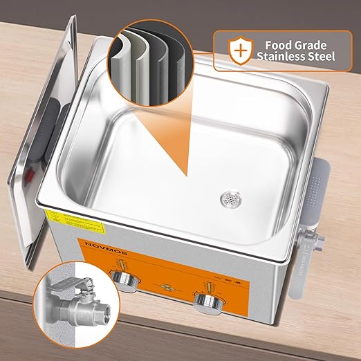 Ultrasonic Cleaner,10L 240W Industrial Sonic Cleaner with Encoded Control, Ultrasonic Engines Cleaner for Gun,Carburetors,Parts,Chain Cleaning (Including Baskets)