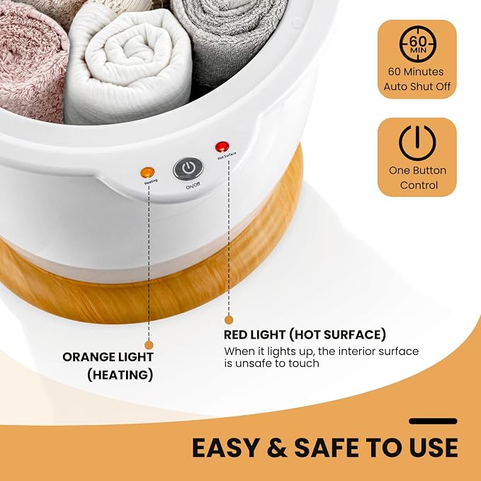GIANTEX GT-GE-10158US-WH-ES Towel Warmer Bucket, White