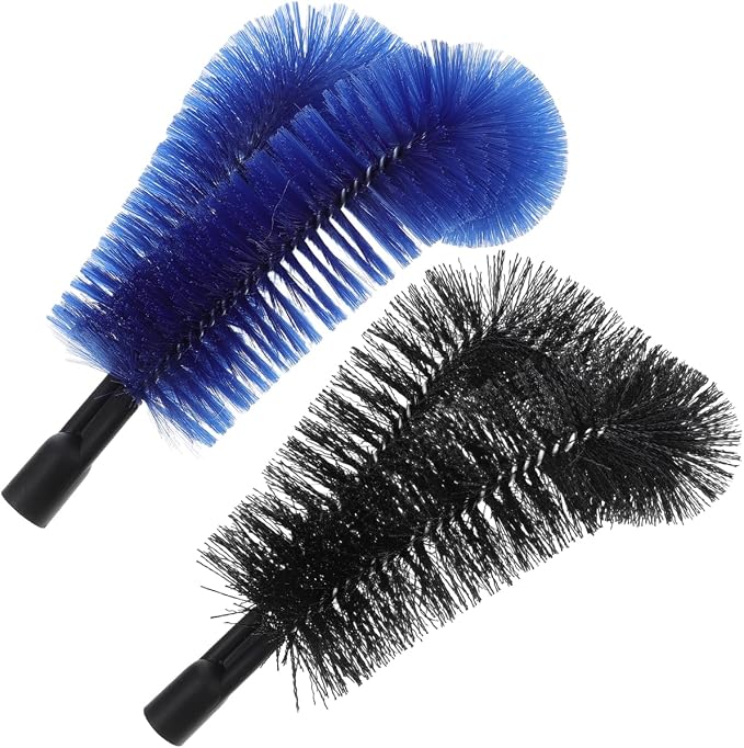 PartyKindom 2pcs Angled Gutter Cleaning Brush Head, Extension Pole Attachment for Roof Leaf and Debris Removal, Outdoor Sweeper