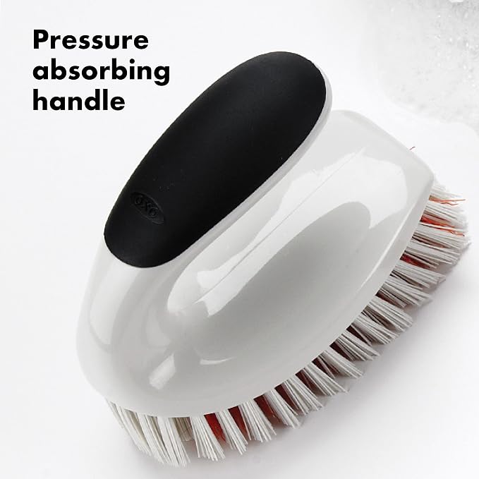 OXO All-Purpose Scrub Brush, Black/White, One Size and OXO Good Grips Deep Clean Brush Set