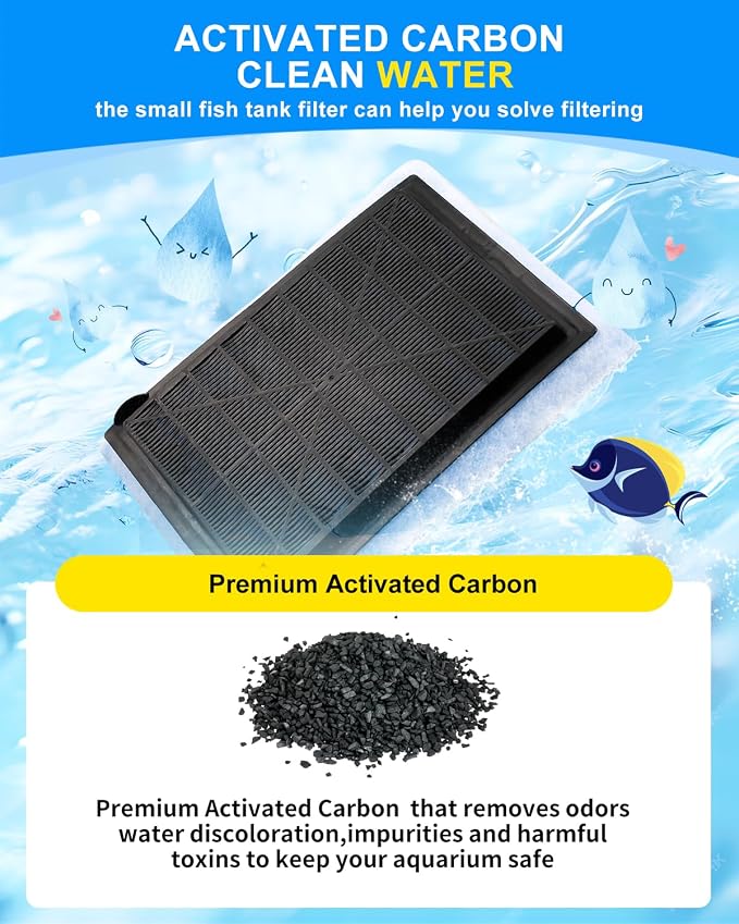 20PCS Fish Tank Filters, Aquarium Filter Cartridge Compatible with Rite-Size C & Fit for EZ-Change #3 20-40/30-60 Gallon Fish Tank Power Filter Replacement, #3 Fish Tank Filter