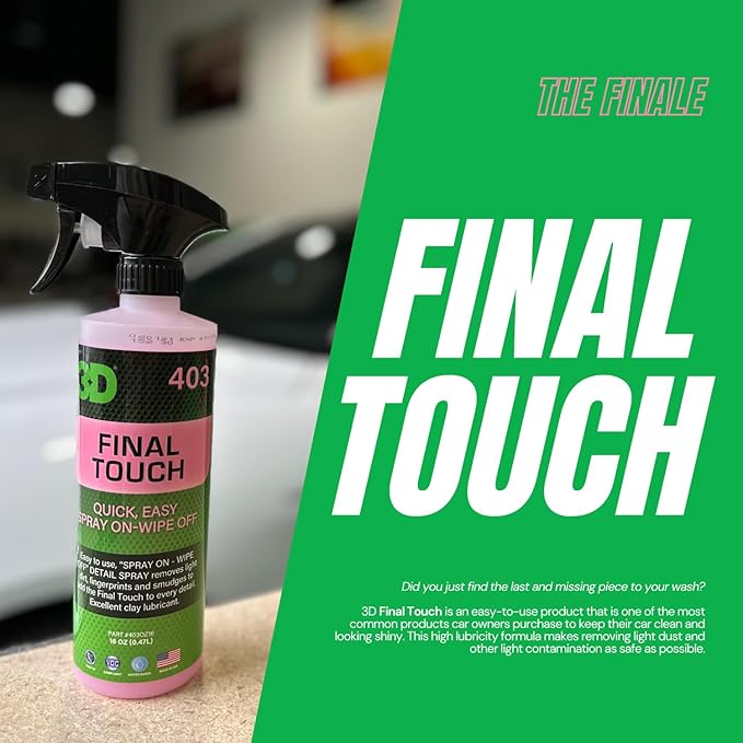 3D Orange Degreaser & Final Touch Quick Detail Spray – Multi-Surface Cleaner & Instant Gloss Finish – 1 Gallon Each