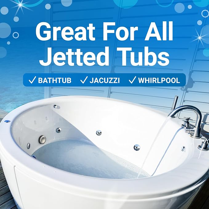 Bio Ouster Jetted Tub Cleaner Kit - Jet and Jacuzzi Tub Cleaner for Jets, Tubes, and Bathtubs - Includes Microfiber Towel - Professional Grade Formula, Made in USA (Kit)