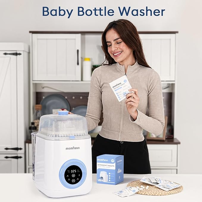 MOMFANN Professional Deep Cleaning Detergent Tablets for All Baby Bottle Washers, Washer Tablets for Bottle Washer and Sterilizer and Dryer, Easy to Use (150Pcs)