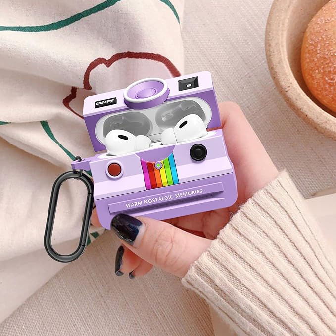 Retro Cases for Apple Airpods iPods Pro 3 Case Cover 2025 - VISOOM Designer Cute Silicone Airpods iPods Pro 3rd Generation Case Cover with Airpod Accessories, Airpod iPod Pro3 Protector Cases