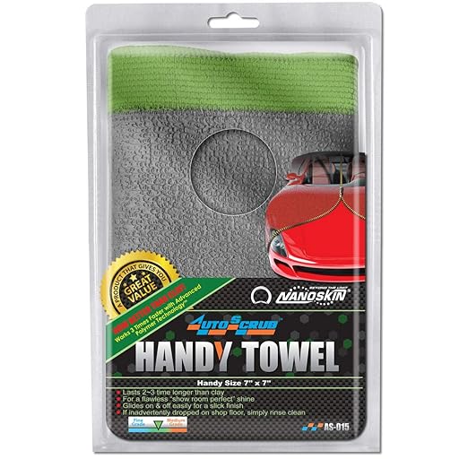 Nanoskin AUTOSCRUB Surface Prep Towel - General Grade 7" x 7" - Patented Clay Bar Replacement Tool to Remove Embedded Contaminants Before Wax & Coating |for Painted Surface, Glass, Plastic, Metal, etc