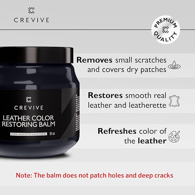 Leather Recoloring Balm Navy Blue 10 oz - Leather Color Restorer - Leather Restorer for Couches - Leather Balm Navy Blue